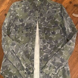 Camouflage Button-Up Shirt